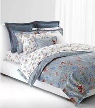 Ralph Lauren Maggie Floral Stripe 4P King Duvet cover Shams deco Pillow Set $535 - $172.75