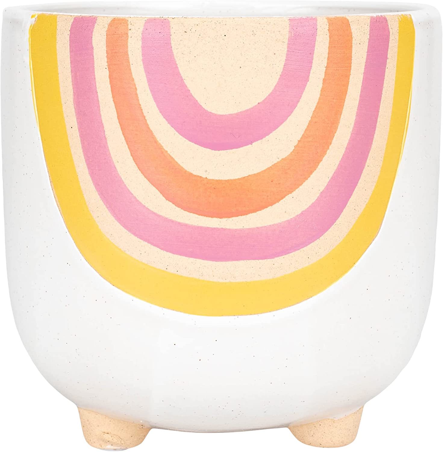 White Ceramic Footed Planter Measuring 5 Points 25 Inches Tall By Napco ... - $31.92
