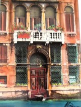 Martin Roberts &quot;Venice Facade #2&quot; Hand Signed Litho Photo Venice Italy Canal Art - £23.51 GBP