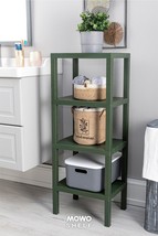 Shelf 4-Tier Organizer Plastic Shelving Unit Green, Bookshelf, Bathroom,... - $45.13