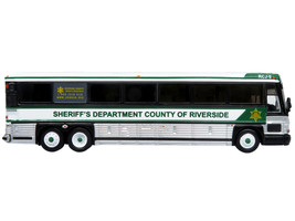 2001 MCI D4000 Coach Bus Sheriff&#39;s Department County of Riverside White Green Vi - £48.77 GBP