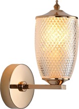 Wall Mount Bedroom Light Fixture Modern Sconce Gold Crystal Indoor Acrylic LED - £23.58 GBP