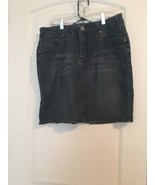 1 Pc Sonoma Women&#39;s Blue Jean Skirt Zip Button Pockets Size 12 - £27.33 GBP