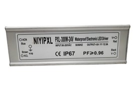 NIYIPXL PXL-300W-24V Waterproof Electronic LED Driver 90-265VAC +24 12.5... - $28.01