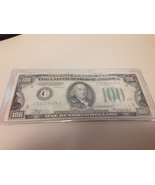 RARE $100FV (Lime Green) Series-1934 Franklin $100 Federal Reserve Note!!  20130 - £169.21 GBP