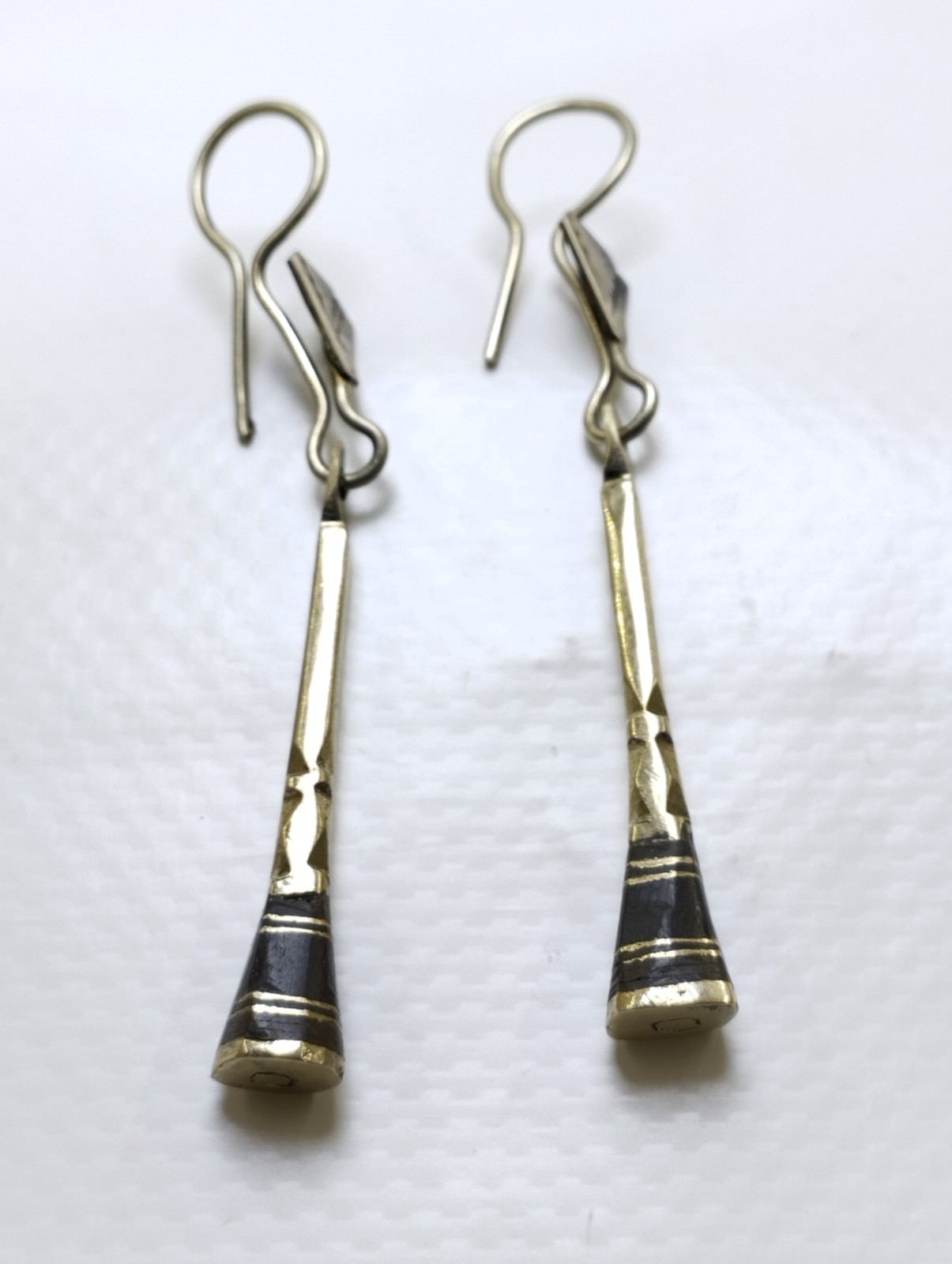 Vintage Tuareg Silver Long Drop Earrings – Handcrafted Tribal Design Item image 2
