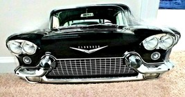 25&quot; HUGE EL Dorado retro Cadillac black car Grill Front End USA STEEL Metal Sign - £77.70 GBP