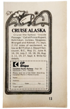 1969 Cruise Alaska Canadian Pac Railroad Tour Advertisement CP Ships Tra... - $370.74 MXN 1969 Cruise Alaska Canadian Pac Railroad Tour Advertisement CP Ships Tra... - $370.74 MXN