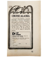 1969 Cruise Alaska Canadian Pac Railroad Tour Advertisement CP Ships Tra... - $368.75 MXN
