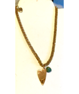 Betsey Johnson Modern asymetrical heart  Necklace new gold pink - $11.88