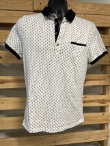 Express Black White Collared Polo Shirt Men s Size Medium KG JD - $9.89