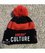 New Era 2023-24 City Edition Miami Heat Knit Hat Beanie Removable Pom Knit - €15,93 EUR