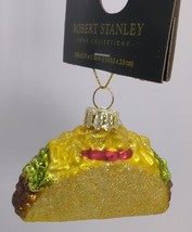 Glittery Mini Taco Ornament by Robert Stanley approx. 2&quot; X 3&quot; - £7.81 GBP