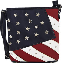 American Flag Stars and Stripes Studs Cross Body Handbag Concealed Carry... - $85.99