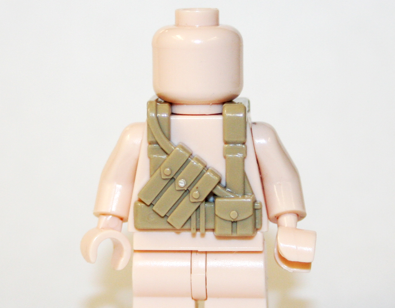 Gift Minifigure Tactical Vest With Mag Pouches Grenade Tan  - $5.02
