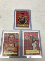 1987 Topps WWF WWE Legends Lot of 3 Stickers Macho Man, Andre The Giant, Muraco - £7.98 GBP