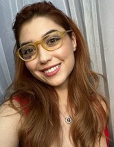New Persol 3053-V 9010 50mm Rx Round Yellow Men’s Women’s Eyeglasses Fra... - $169.99