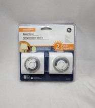 GE Indoor Plug In Basic Timer 2 Pack CFL Ready 24 Hour Programmable 15131 - £9.99 GBP