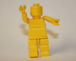Super Posable Yellow blank plain DIY Building Minifigure Bricks US - £7.25 GBP