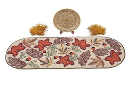 Handcrafted Beautiful Beaded Satin Table Runner (Approx. 12 x 35 x 0.1 i... - £42.35 GBP