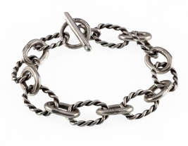 Argent Sterling Alternative Link Bracelet Bascule 7.5 &quot; Long - $188.76 CAD