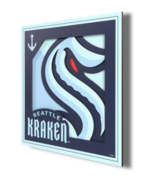 Seattle Kraken NHL Logo Series 3D Wall Art 12 x 12 - $34.00