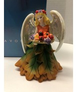 AVON Joyful Flowers AUTUMN LEAVES 5&quot; Porcelain Angel Figurine - €17,25 EUR