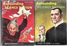 (2) Issues ASTOUNDING SCIENCE FICTION April &amp; June 1954 - Kelly Freas Co... - £8.62 GBP