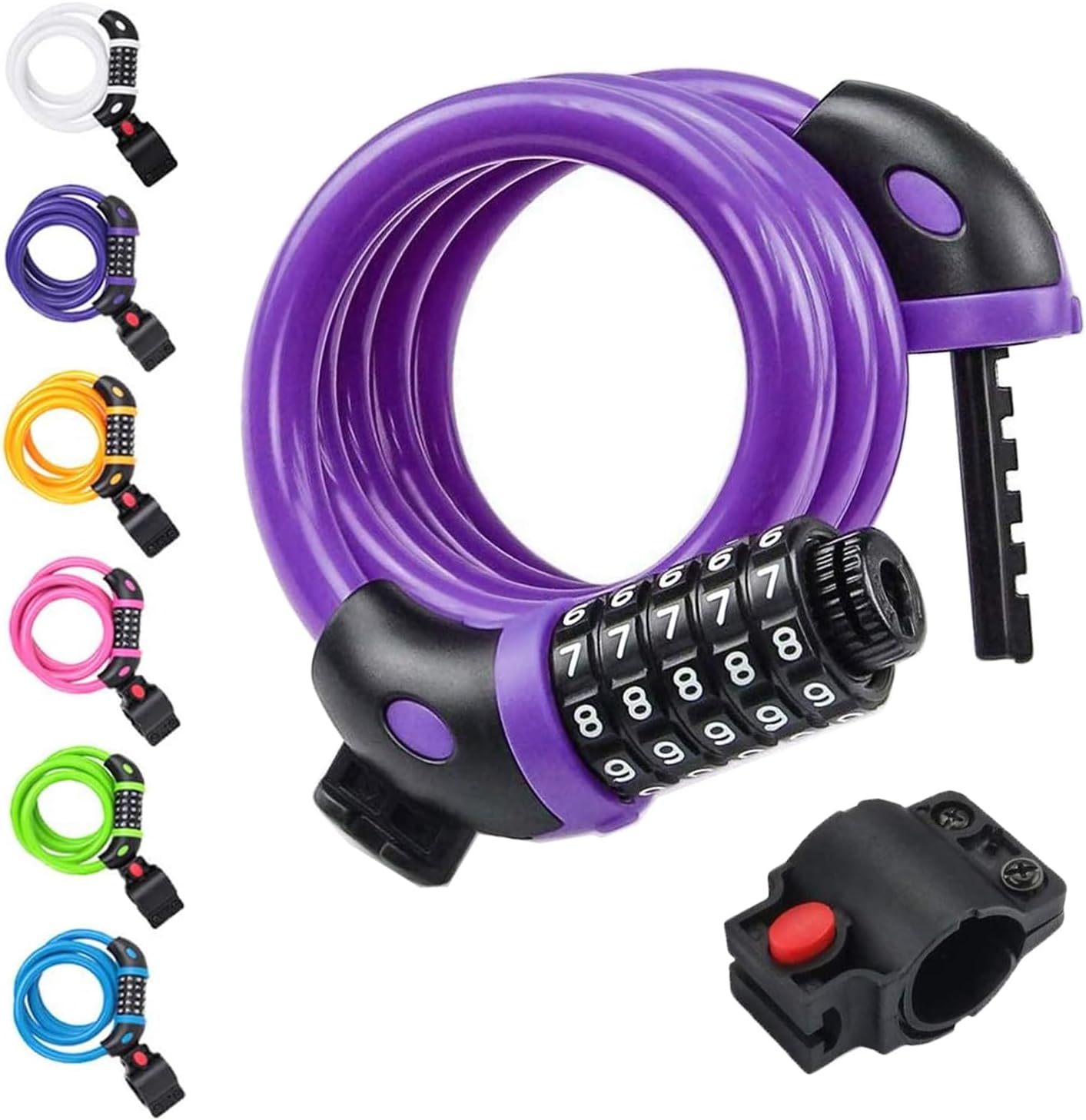 Ndakter Bike Lock, Heavy Duty Anti-Theft Cable Locks With Mounting Brack... - $38.94