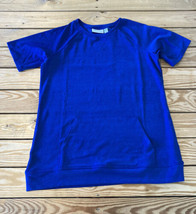 D&amp;Co NWOT Women’s Active Knit Terry Short Sleeve Top Size XS Blue Sf9 - £11.52 GBP