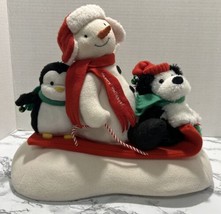 Hallmark 2007 Jingle Pals Animated Snowman Penguin Dog Sleigh Ride - SEE VIDEO - £22.41 GBP