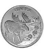 Alaska Mint Moose Tracks Silver Medallion Proof 1Oz - £78.65 GBP