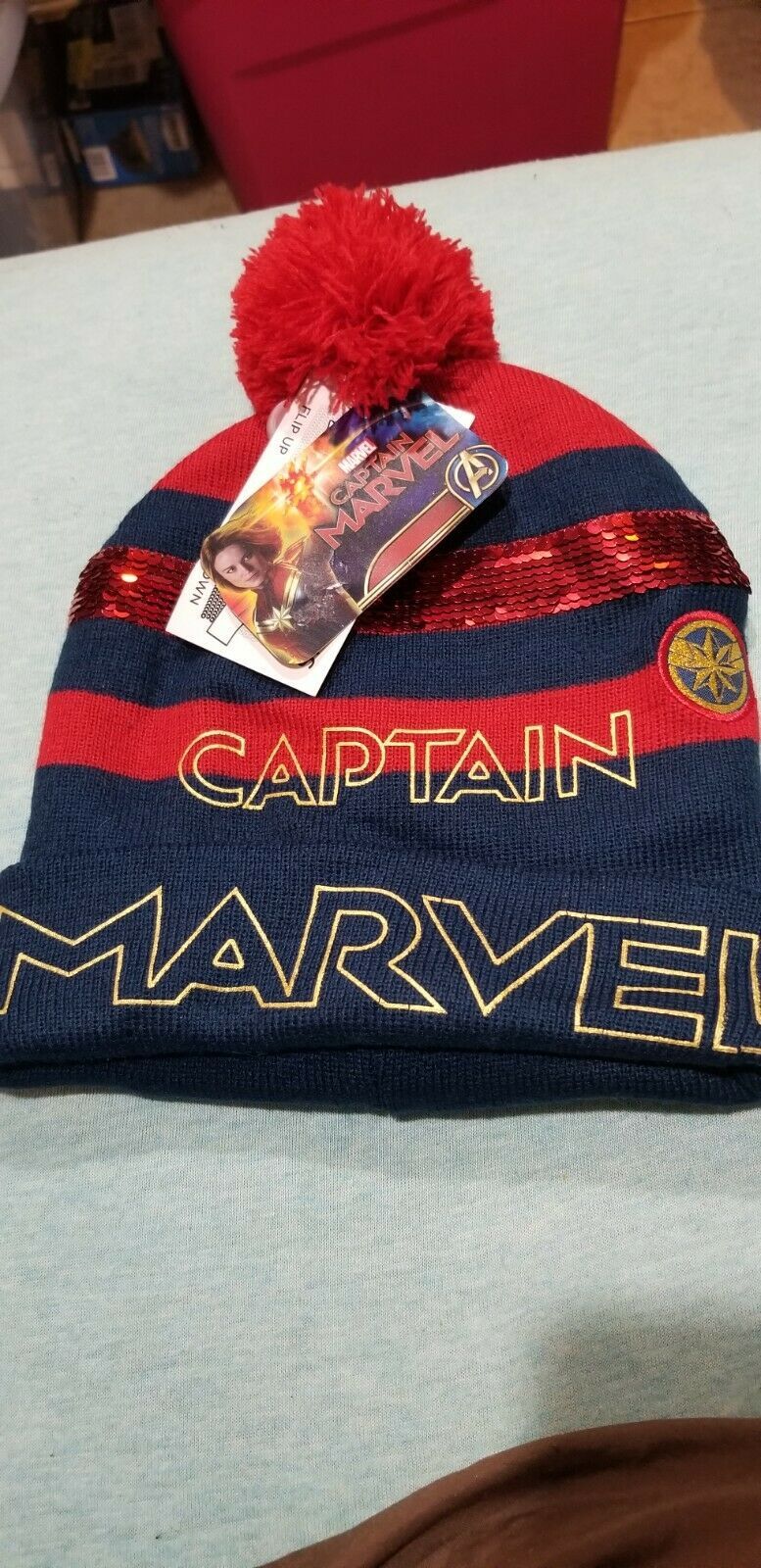 Captain marvel girls one size beanie - $12.00