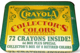 New 1991 Crayola Collector&#39;s Colors Limited edition 72 Crayons inside  - £7.98 GBP