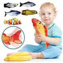 Baby Electric Plush Toy Simulation Animal Electric Swing Fish Pacify Toy Cat Pet - £3.32 GBP+