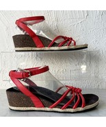 Weil Orthoheel Technology Red Serenity Sandal Ankle Strap Wedge Heel - W... - $33.20