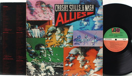 Crosby, Stills &amp; Nash Allies 80075-1 Atlantic 1983 US Vinyl LP Lyrics Live - £3.87 GBP