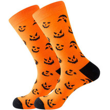 Pumpkin Face Patterned Socks (Adult Large) - £7.59 GBP