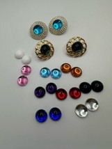 Vintage Two Pair Of Adjustable Colorful Clip Earrings  - $23.76