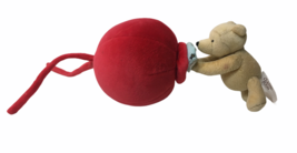 RARE VHTF Disney Winnie Pooh Bear Musical Red balloon Baby Crib Music Pull Toy - £77.87 GBP