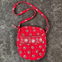 Vintage Vera Bradley Crossbody Bag Red Bandana Boho Hipster Purse - £9.43 GBP