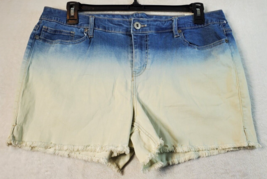 Maurices Shorts Women Size 16 Blue White Denim Cotton 5-Pocket Design Flat Front - £15.25 GBP