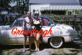 Original Slide Pontiac Chieftain 1950s Kodachrome Lot 3 People Posing - £22.28 GBP