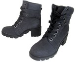 Canvas Gray Eyelet Lace Up Hiker Boot size 8 Women&#39;s Colby Maurices Bloc... - $17.81
