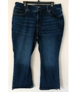 Lane Bryant jean women size 18 capri blue denim &quot;Flex Magic Waistband&quot; h... - £10.35 GBP