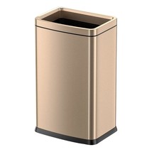 25L/6 Gallon Stainless Steel Square Trash Can, Large Kitchen Trash Can, Office C - $151.99