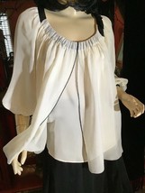 Diane von Furstenberg White Silk Smock Style Blouse Size 4 - £18.43 GBP