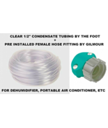 1/2&quot; CLEAR drain hose Dehumidifier DISCHARGE TUBE w End Connector BY THE... - $9.09 CAD
