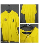 VTG Polo Ralph Lauren Big Pony Logo Iconic Classic Fit Yellow Polo Shirt... - $23.05