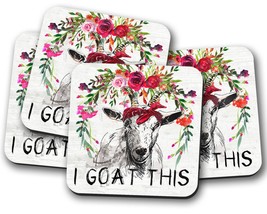 Goat Coasters, Funny Coasters I Goat This, Desk Coaster, Goat Gifts, Funny Desk  - £3.19 GBP